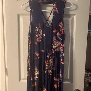 Navy floral dress